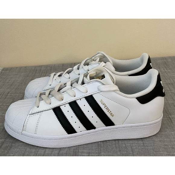ADIDAS Originals Superstar J Boys 5.5 White/Black Gold Sneakers - Picture 5 of 13